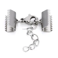 

Stainless Steel Clip Have Teeth Lobster Clasp Tail Chain For Bracelet Necklace Diy Accessories