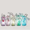 Set of 5 glass table ornaments led color changing christmas decoration
