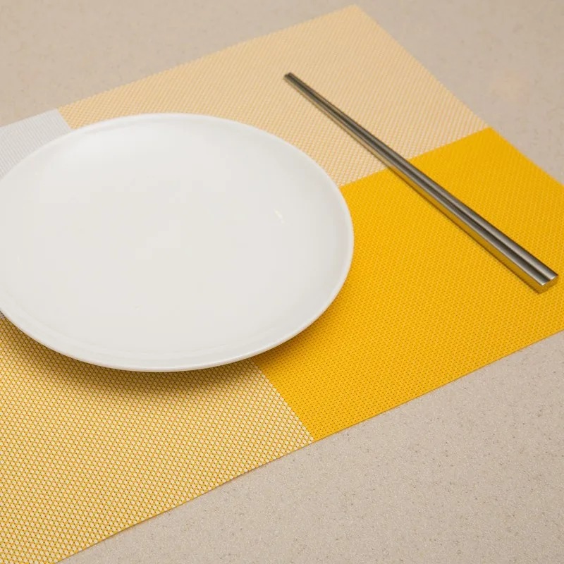 High Quality Pvc Table Mats Set For Restaurant Hotel Plastic Woven