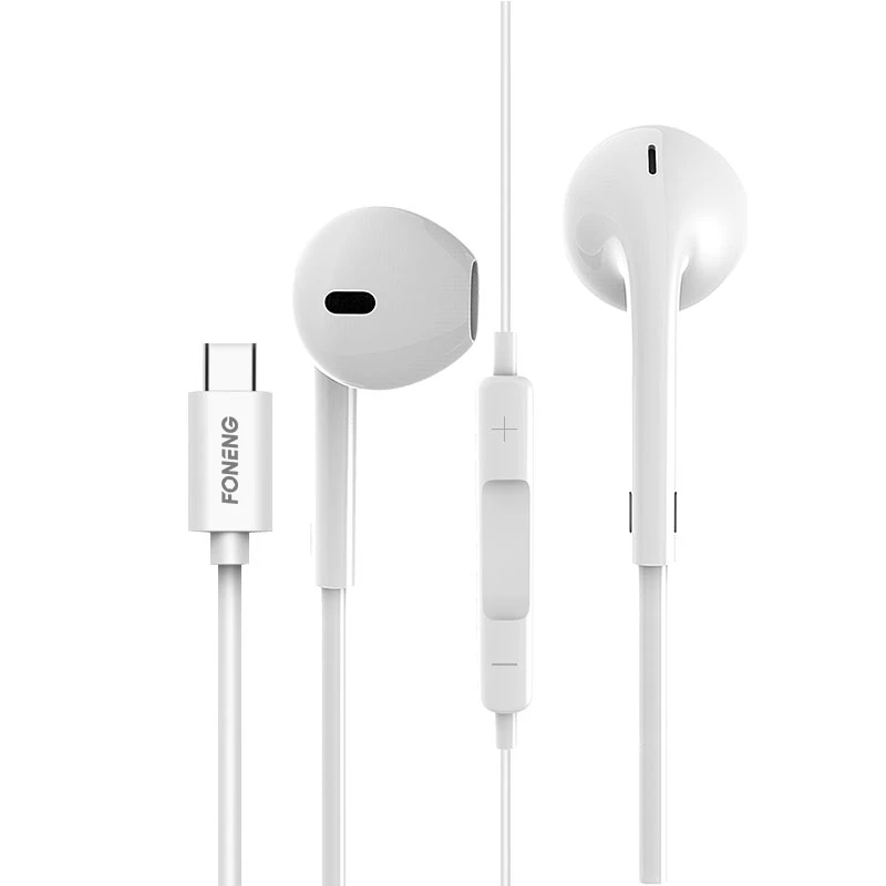 

2019 Original Mic Volume USB C Headset Bass Stereo In-Ear Type C Earphones