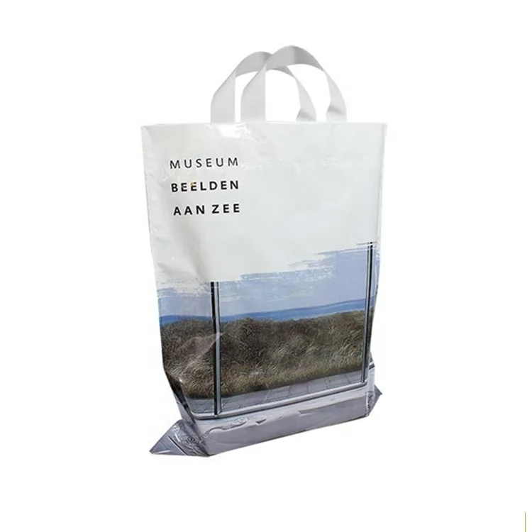 Bottom Gusset Clear Poly Packaging Bags With Reinforced Handle Custom Design By Factory Buy