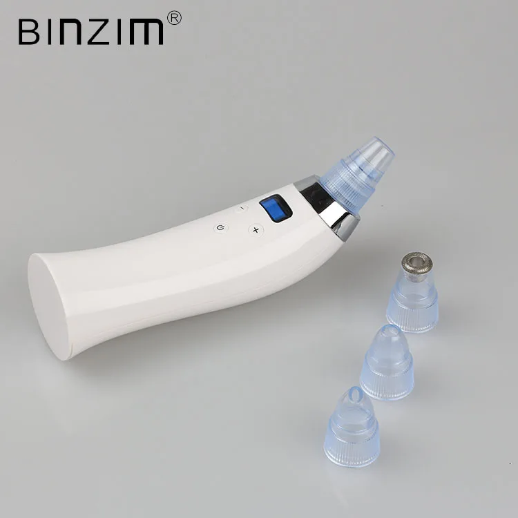 

BINZIM Newest Spa or Home Use USB Rechargeable Micro Blackhead Vacuum Skin Diamond Dermabrasion Comedo Suction Beauty Machine, White;pink