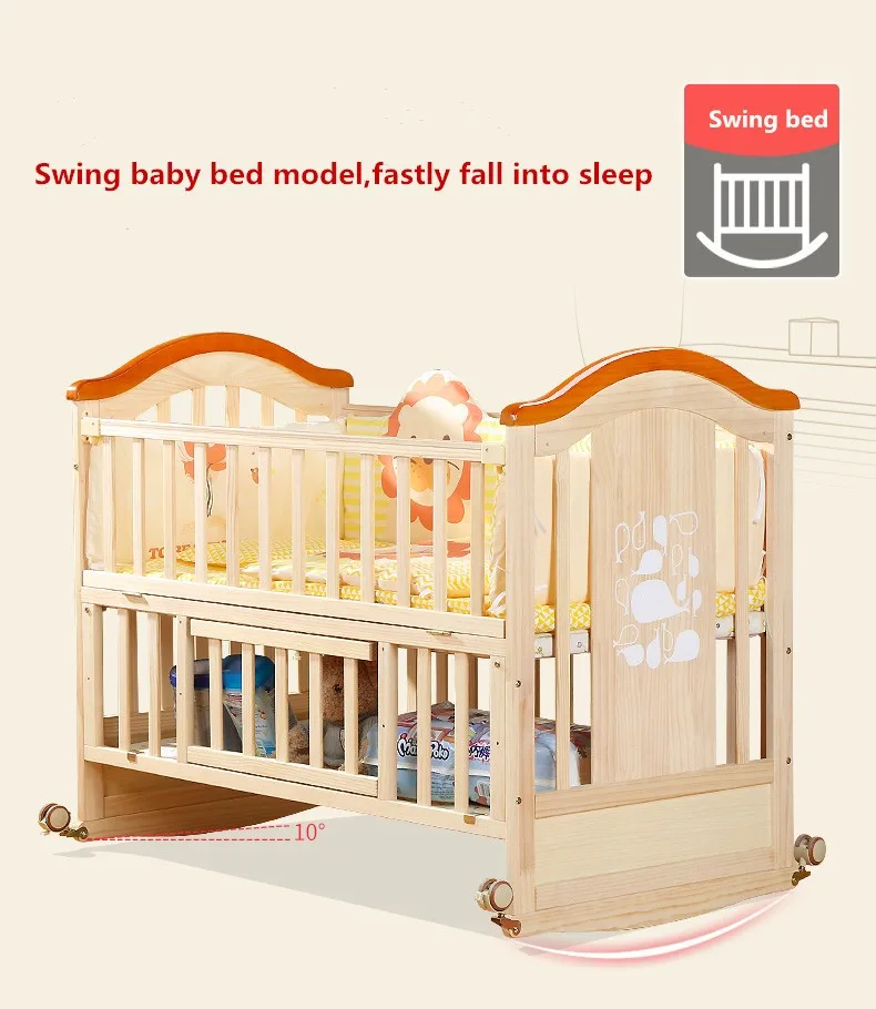 Adult Size Multifunction Infant Baby Cot Bed Cheap Colorful Folding ...