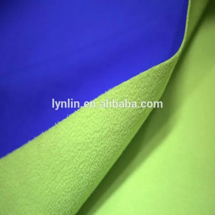 Polyester 0.2 Rib stop with polar fleece windcheater fabric