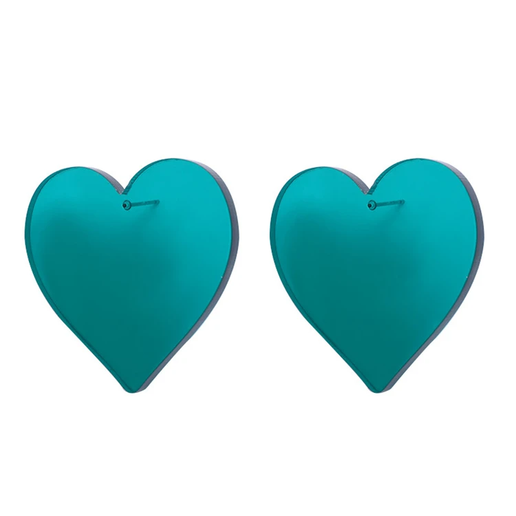 

Women Lady Girls Beach Jewelry Acrylic Resin Heart Shape Earrings Transparent Acrylic Heart Stud Earrings, Yellow,red,green,black