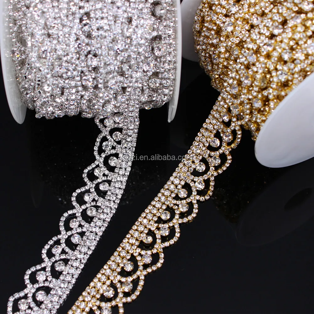 

bling bling decorative rhinestone trim,fringe rhinestone beaded trim RT-0011