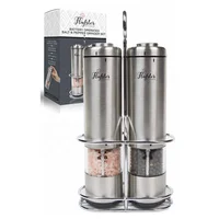 

Kitchen Battery Operated Electric Salt And Pepper Mill Grinder Set Stainless Steel
