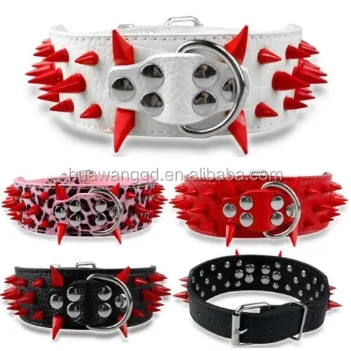 

China Pet collar Supplies 3 Inch Spike Dog Collars For Large Dog Spiked Collar