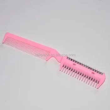Quality Hair Razor Comb Professional Plastic Hair Comb With Razor