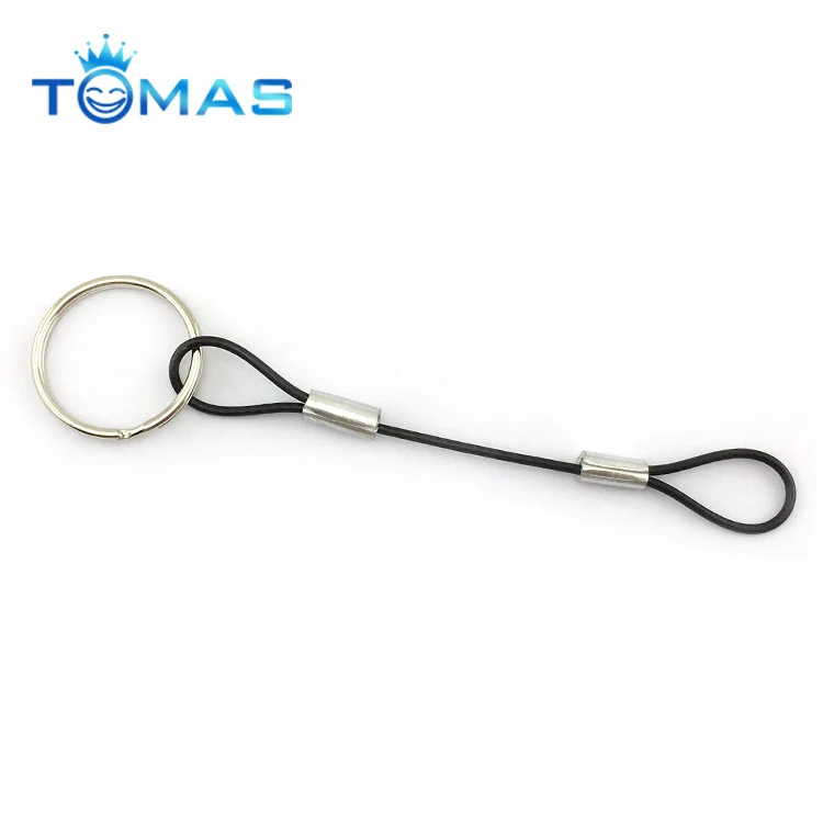 Wholesale Steel Wire Rope Lanyard Loop For Luggage Tab Carabiner And