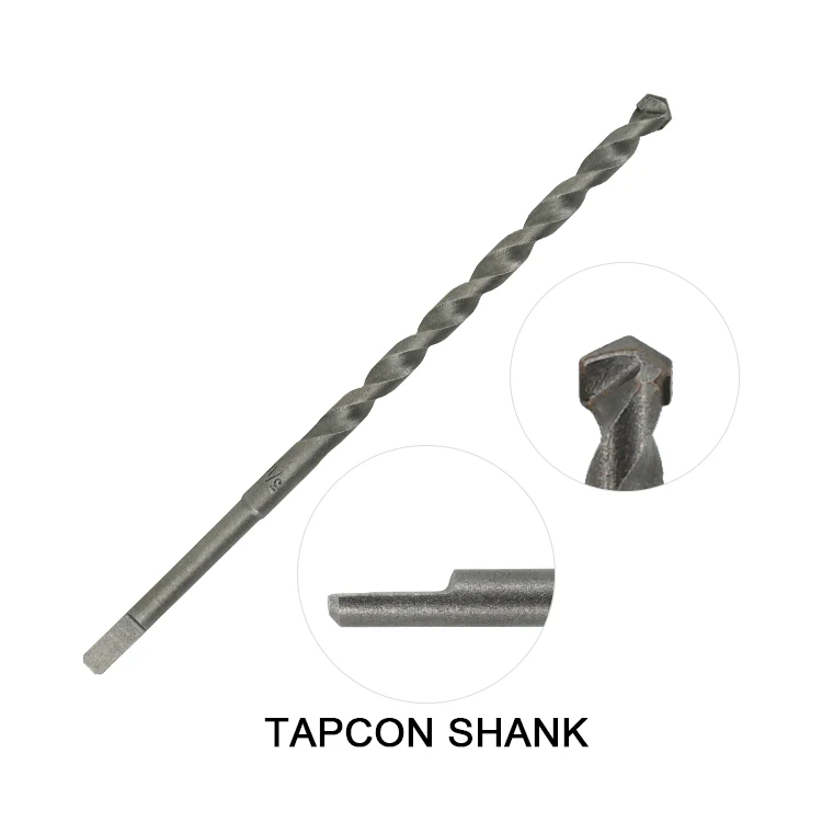 One-Flat Shank Tapcon Screw Drill Bit for Drilling Pilot Holes in Concrete Block Brick for Tapcon Screw Anchor