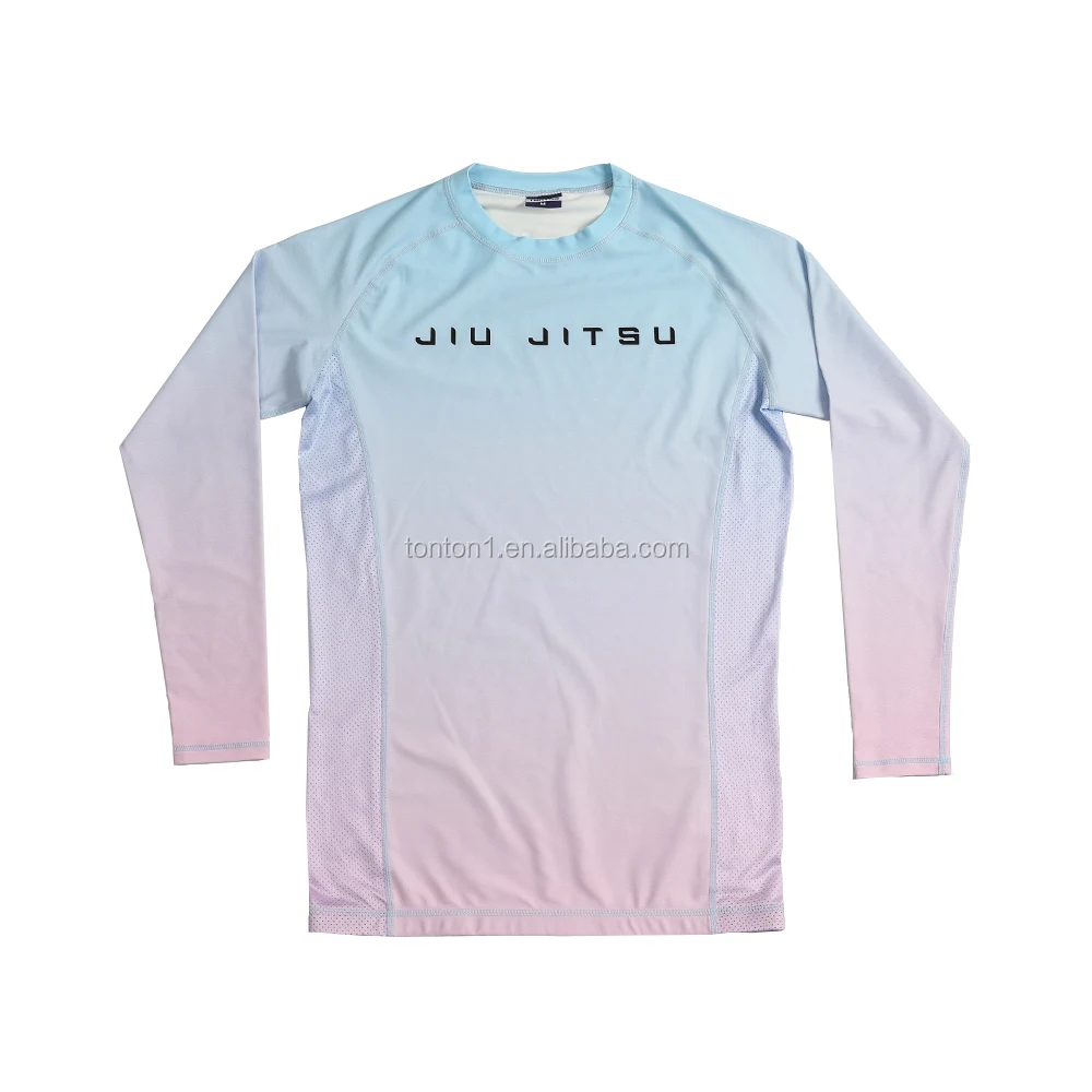 Custom Printed Compression Shirt Long Sleeve Mens Rash Guard Wholesale