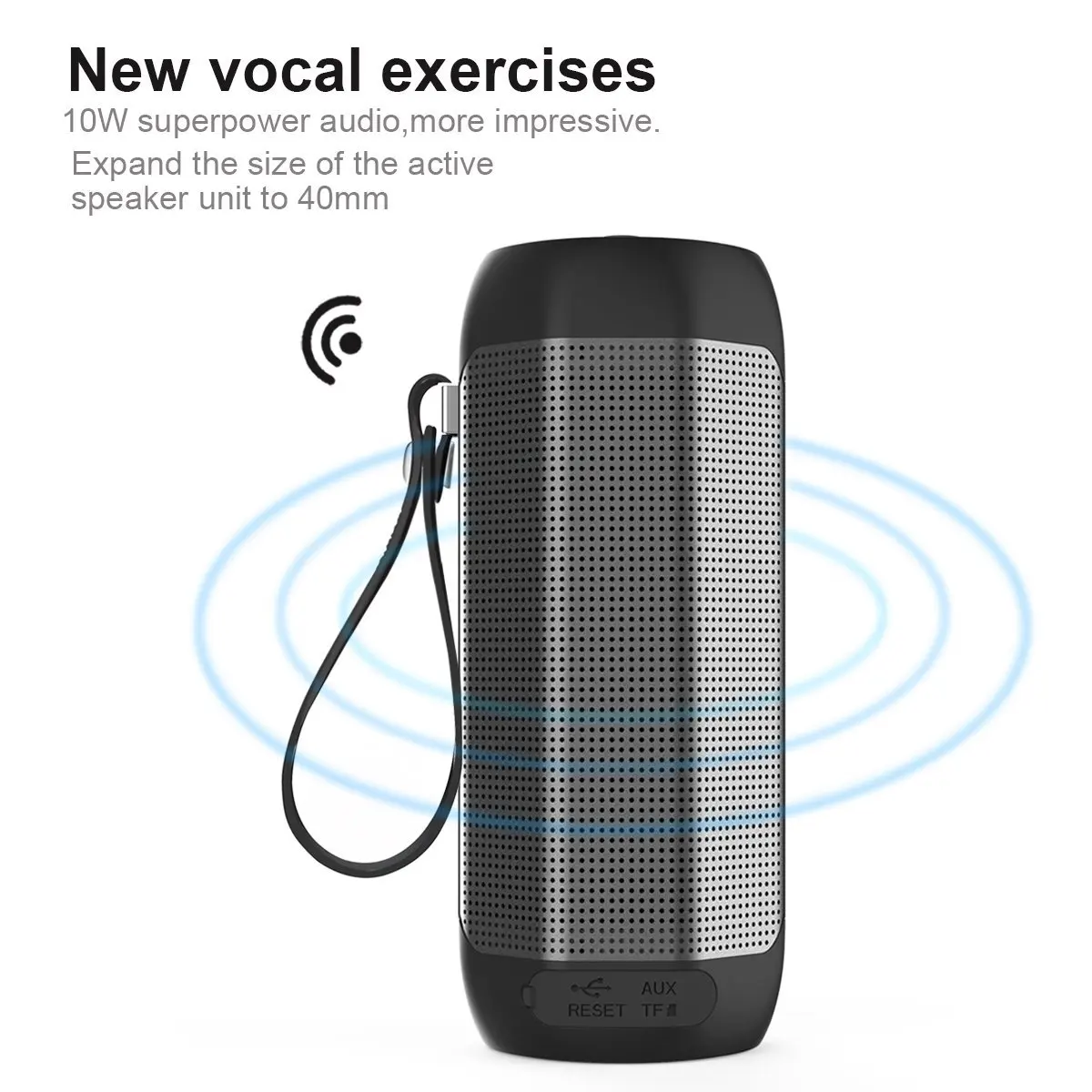 Comiso Bluetooth Wireless Speakers Waterproof IPX5 HD Enhanced Bass Outdoor Portable with Mic FM AUX TF Card for iPhone Andriod