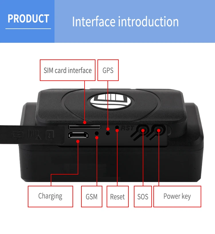 DEAOKE Mini gps tracker 3000/6000mA TK202 Super long Stanby gps tracker with Strong Magnetic with APP/Platform