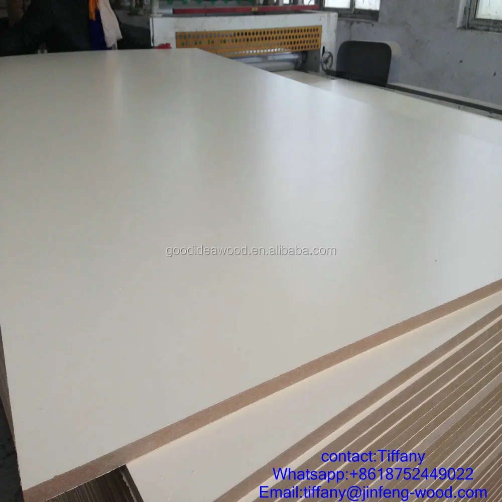 
high quality titanium white rough fiish 8mm thickness MDF and Melamine MDF 