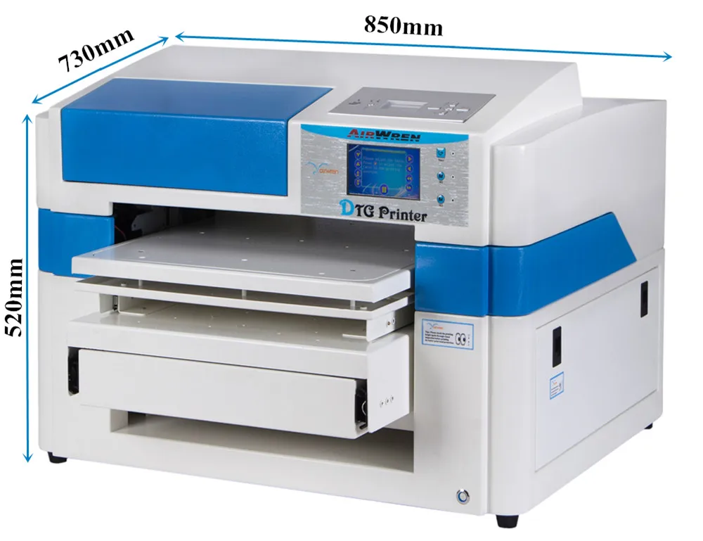 A2 Size Direct to Garment Ink t Shirt Printing  Machine On Fabric Textile Printer