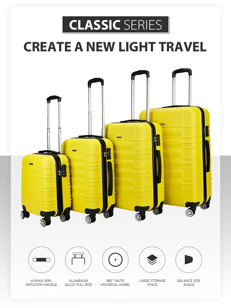 Hot Sale Simple Design Travel Abs Bayer Carryon Trolley Carryon