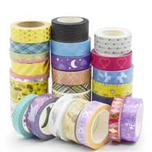 العرف جعل عيد الميلاد اليابانية ورقة ملونة لاصق التعبئة مخصص مطبوعة اشي الشريط