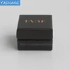 Gold stamping black paper gift box customized paper jewelry box for pendants