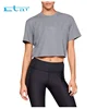 Cheap Wholesale Promotional Gym Sports Wear Womens Sports Thin Cotton Cropped T-Shirt