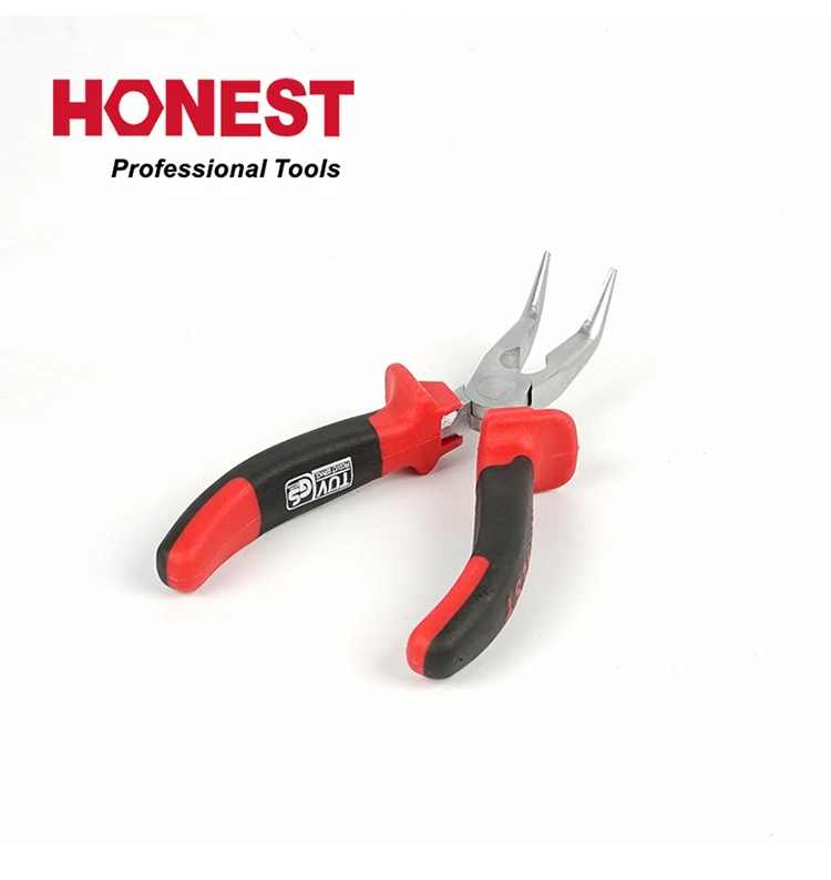 Free sample 6'' Professional Carbon Steel Hand Tools Bent Nose Finishing long clever tongs Pliers