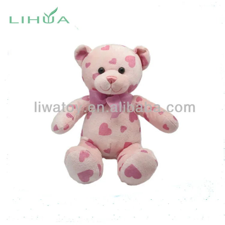 Valentine Plush Stuffed Teddy Pink Bear with Heart