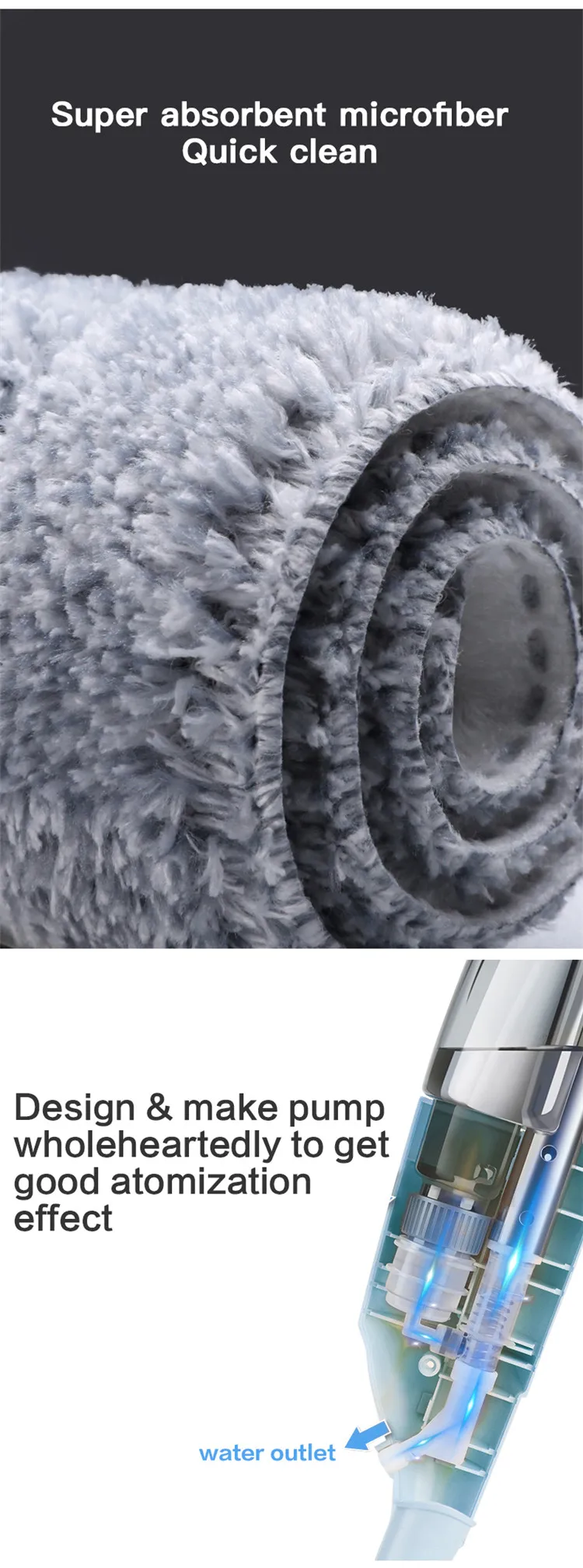 Vente en gros Vadrouille de sol à pulvérisation flash New