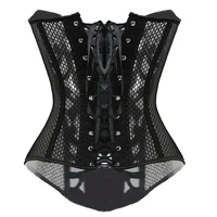 

Bustier Corset sexy waist trainer Lace Mesh Corselet steampunk women gothic lingerie clothing