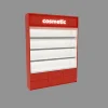 orange color wood cosmetic display design for sale