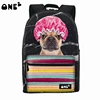 ONE2 design shower dog pattern school day backpack for girls