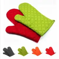 

wholesale heat resistant silicone printed bbq grill oven gloves