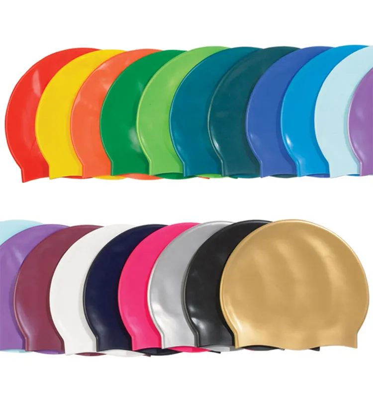 Low MOQ Silicone Swim Cap for Swimming Club Training School Make a swim hat