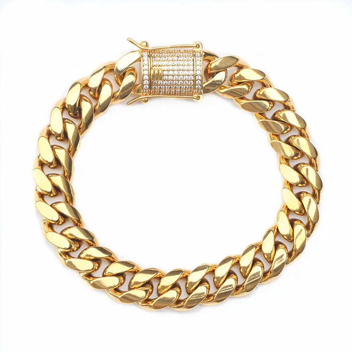 

Miss Jewelry Cuban Link Gold Plated Fashion Bracelet Gold Hand Chain Design, 18k gold/ white gold/ rose gold/ black gold