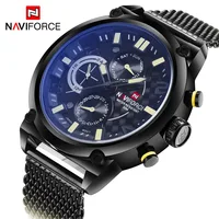 

navy force watch relogio naviforce 9068 Luxury brand Fashion waterproof sports men watches mesh japan movement in wristwatches