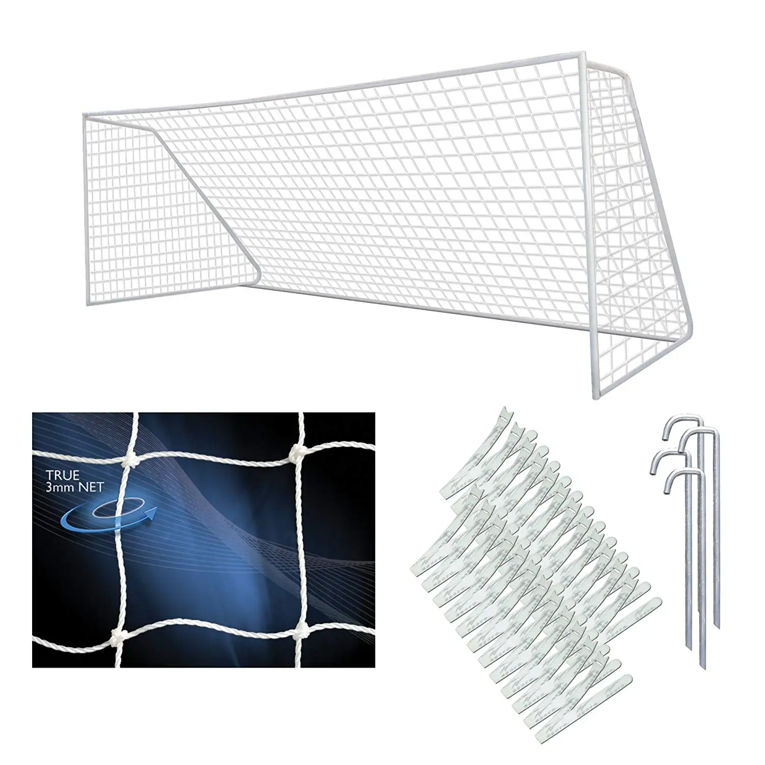 VGEBY Soccer Goal Net Soccer Replacement Net Standard Size 10 x 7ft 18