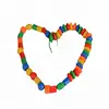 Hot sale educational toy learning resources connecting blocks plastic string toy with string