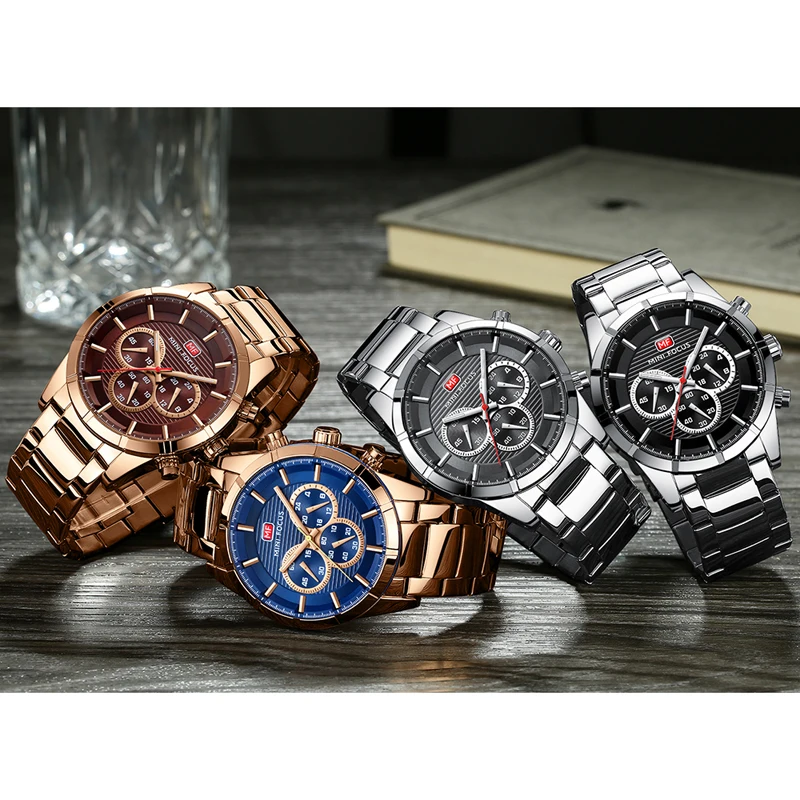 

Alibaba China Supplier Slim Steel Strap Gold Quartz Men Watch In Shenzhen Factory, Black brown blue