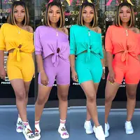 

Amazon Hot Sale Summer Shorts Trendy Reflective Neon Two Pieces Shorts Set For Woman Clothing