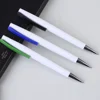Customized logo colorful big clip flexible twist mechanism plastic white barrel promotional ball pen