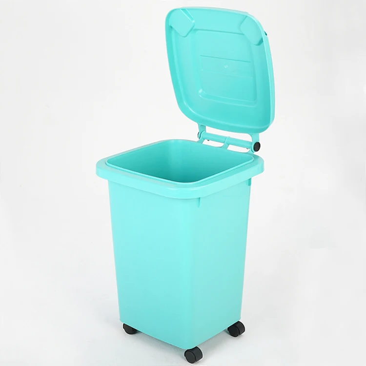 

High capacity 50L moving plastic trash can /moving ash containers /plastic waste bin, N/a