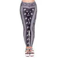 

Fashion Bandana Black Leggings Sexy Slim Fit Printed Women Pants Casual Long Trousers Athleisure Sportswear Leggings