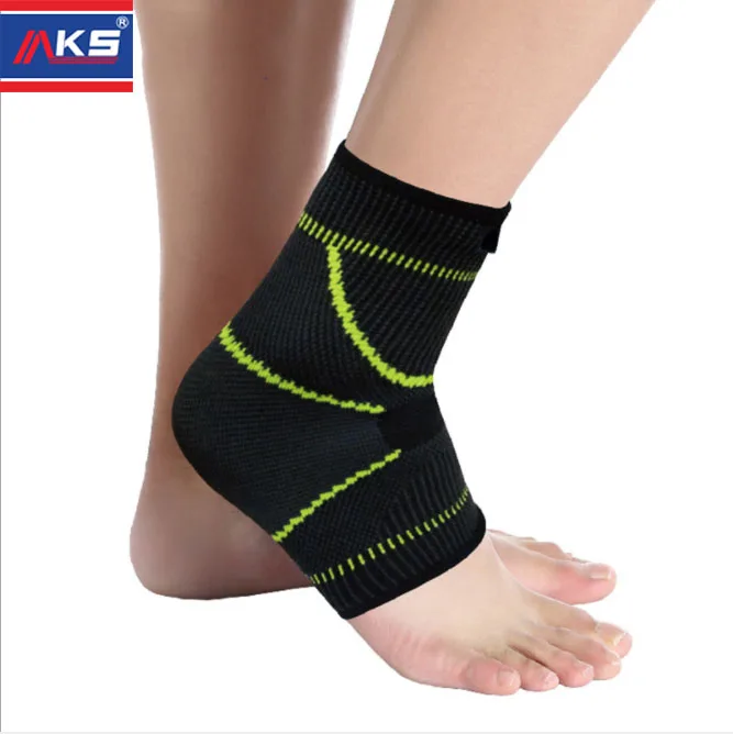 

Sports Fitness Ankle Brace Adjustable Elastic Foot Sprain Support Bandage Guard Protector, Green