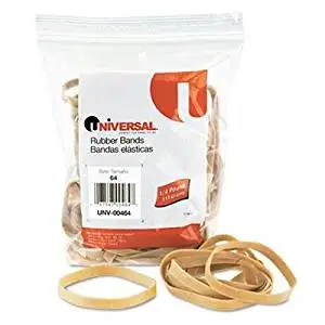 Universal - 12 Pack - Rubber Bands Size 64 3-1/2 X 1/4 80 Bands/1/4Lb Pack "Product Category: Tape Adhesives & Fasteners/Rubber Bands"