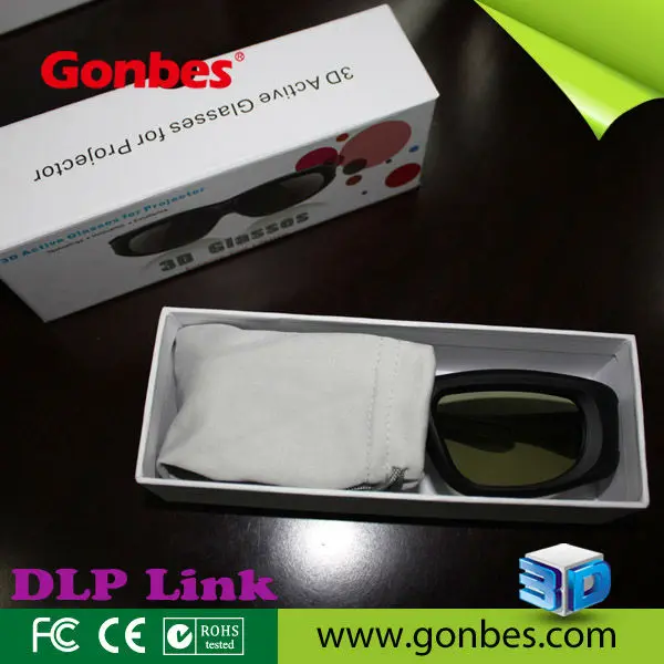 Active Shutter 3D DLP Link projector 3D glass eyewear for Optama Acer Sharp Dell High speed LCD lense