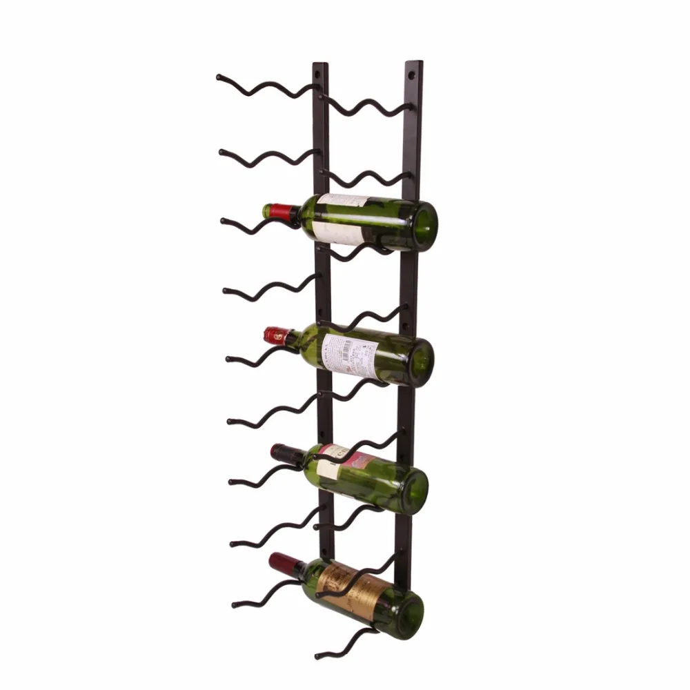 Floor To Ceiling Wine Shelf Tall Metal Wall Mounted Wine Display Rack