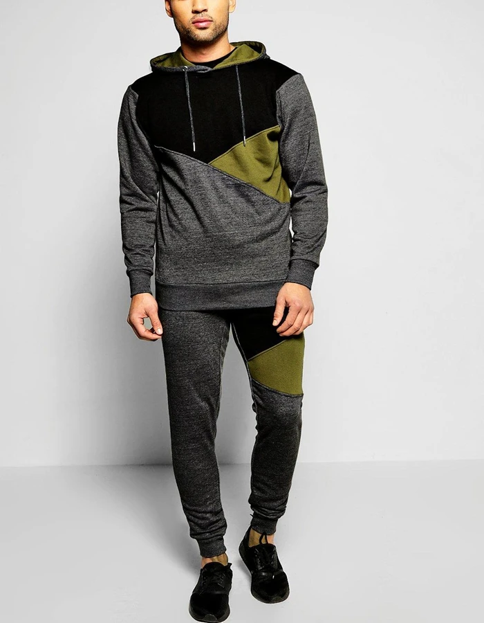 mens grey designer tracksuit