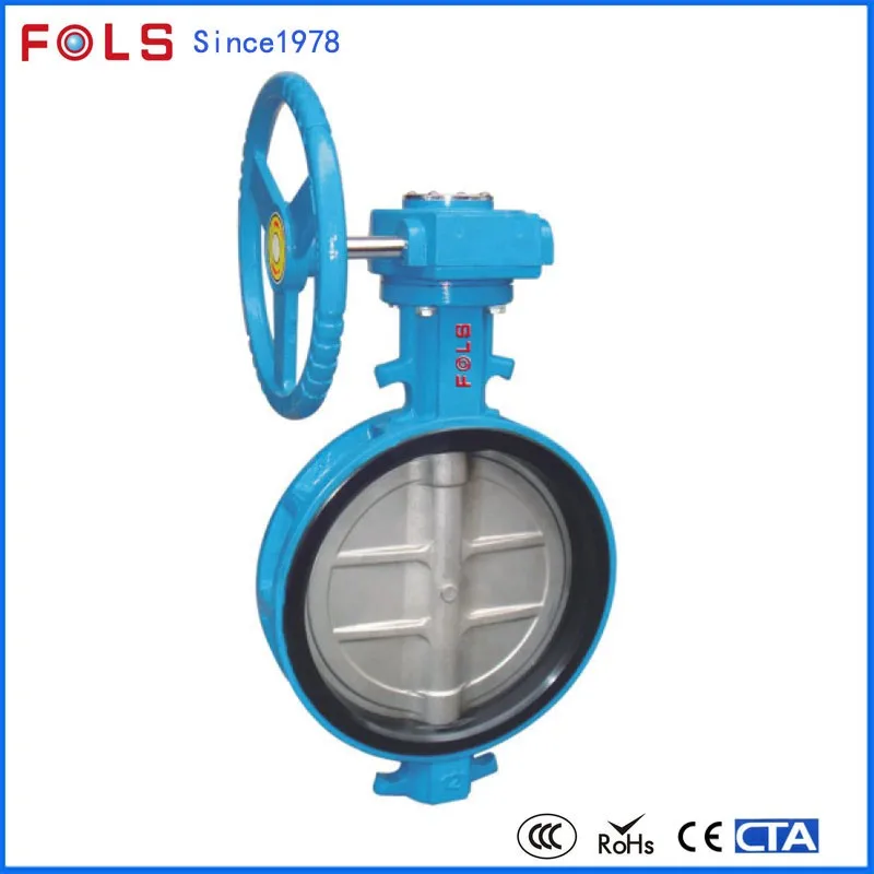 Wafer Type Butterfly Valves With Worm Gear Box - Buy Butterfly Valves ...