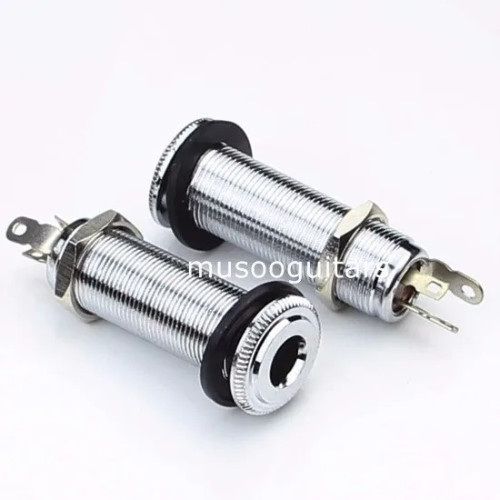

One pcs Guitar or Bass Barrel Input Jack, Chrome, Stereo or Mono from korea