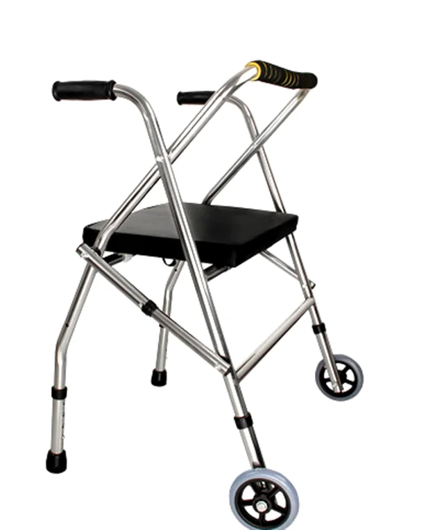 Lightweight Fold Aluminum Rollator with Footrest