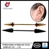 Body jewelry spike earrings long barbell ear stud for man woman sample free